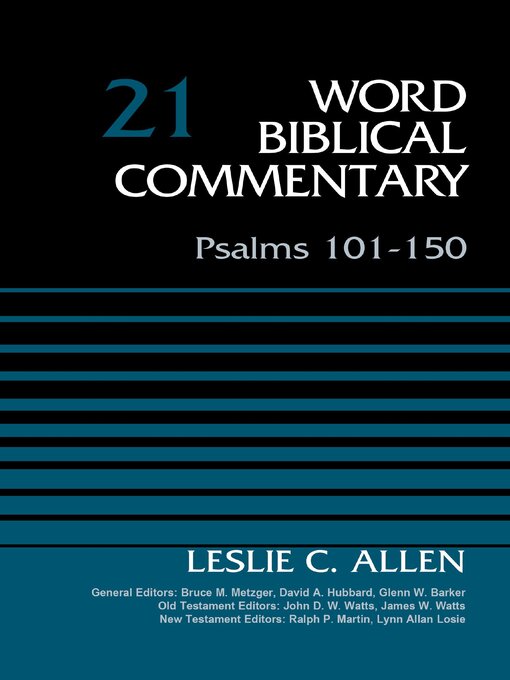 Title details for Psalms 101-150, Volume 21 by Leslie C. Allen - Available